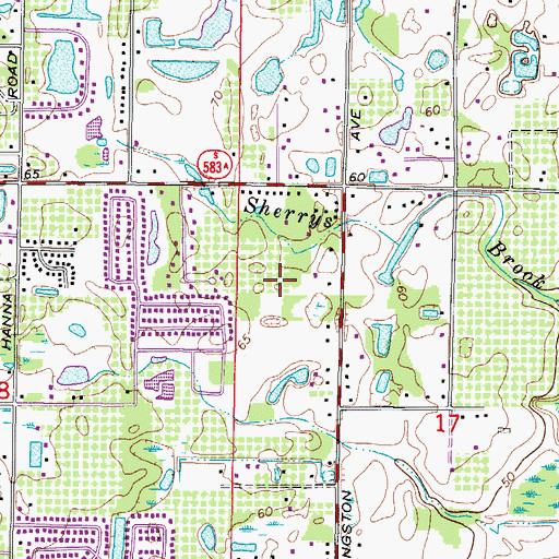 Topographic Map of Fox Run, FL