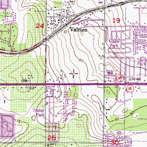 Topographic Map of Brandon Brook Plaza, FL