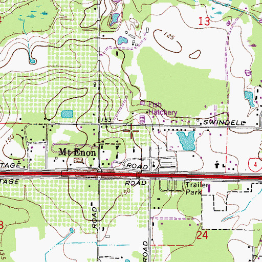 Topographic Map of Brenmar Acres, FL