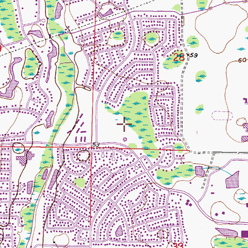 Topographic Map of Brentwood Park, FL