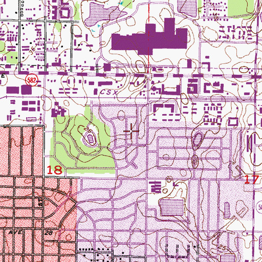 Topographic Map of Briarwood, FL