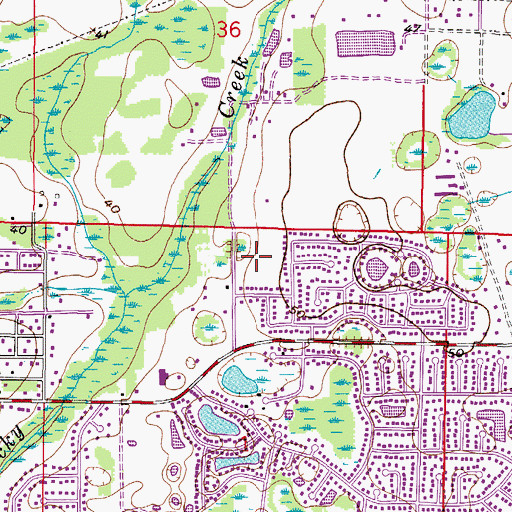 Topographic Map of Brookshire, FL