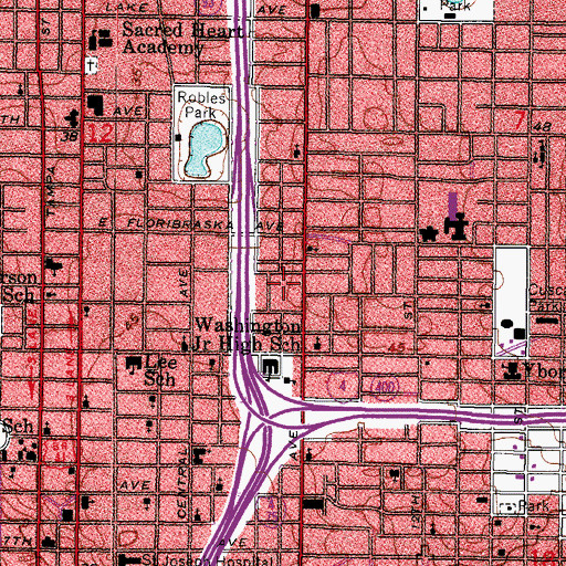 Topographic Map of Bryans, FL