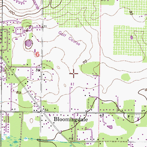 Topographic Map of Buckhorn, FL