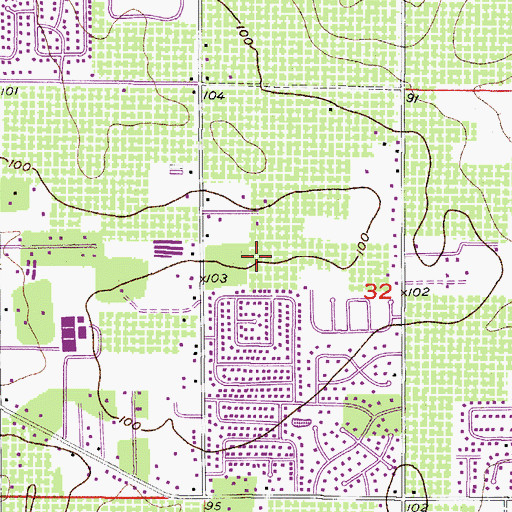 Topographic Map of Buckingham, FL