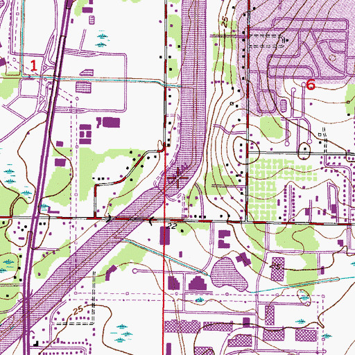 Topographic Map of Buffalo Avenue Farms, FL