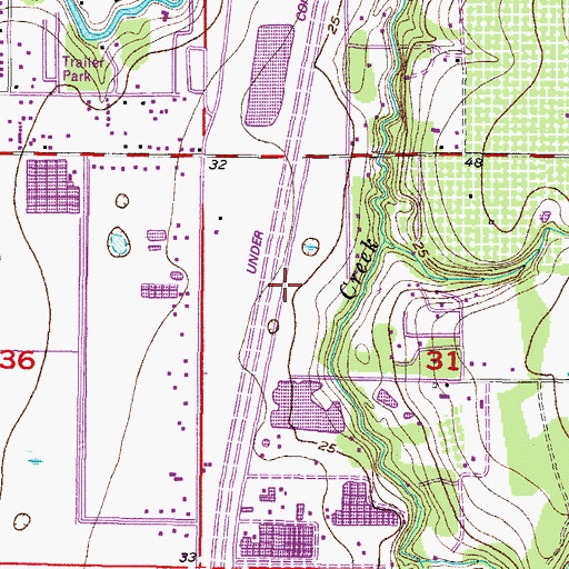 Topographic Map of Bullfrog Acres, FL
