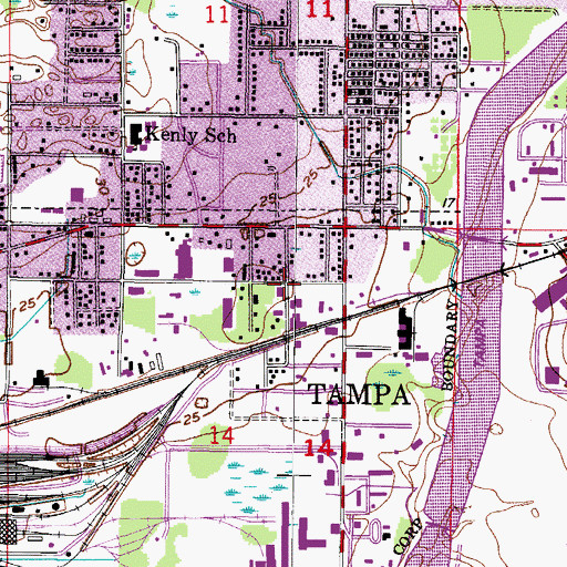 Topographic Map of Bunchville, FL