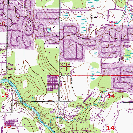 Topographic Map of Butler Acres, FL