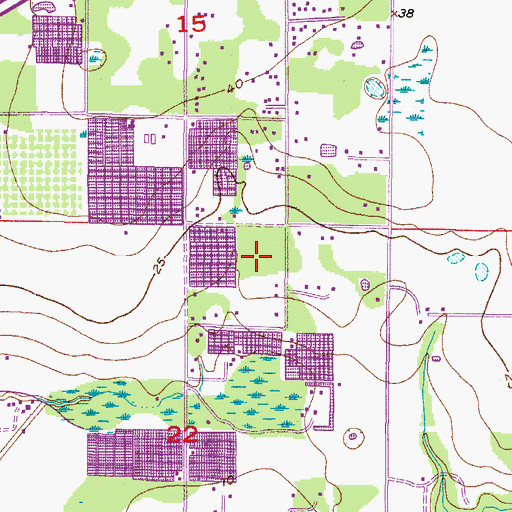 Topographic Map of Byrd Acres, FL