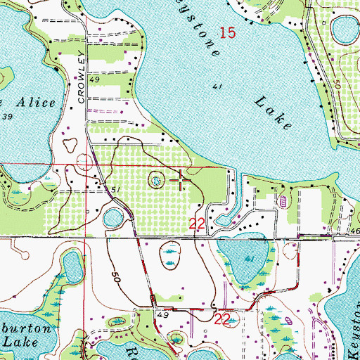 Topographic Map of C And B Estates, FL