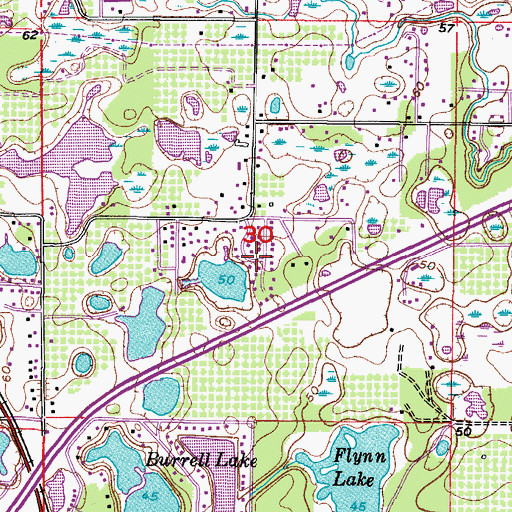 Topographic Map of Calm Harbour, FL