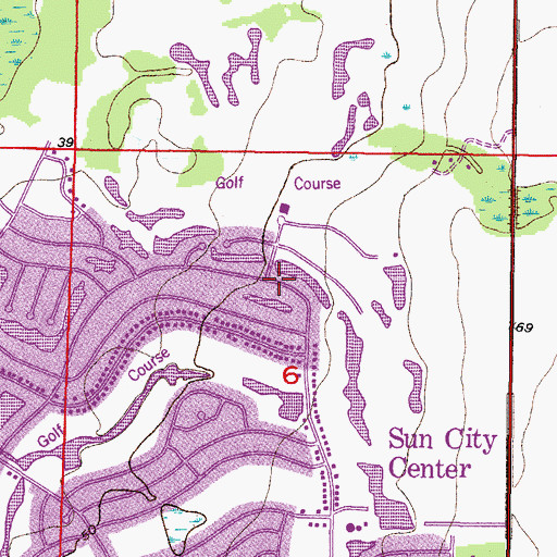 Topographic Map of Caloosa, FL