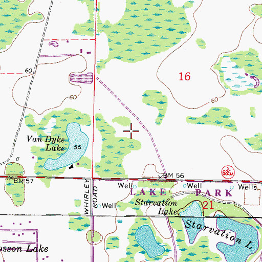 Topographic Map of Calusa Trace, FL