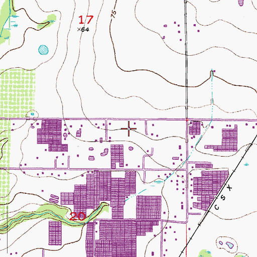Topographic Map of Camacho, FL