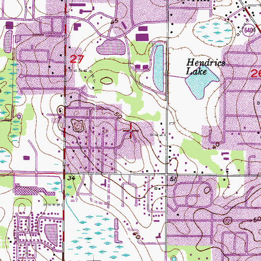Topographic Map of Cambridge Place, FL