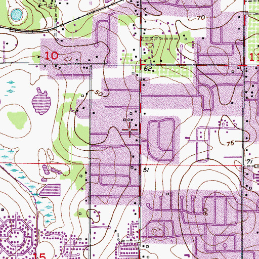 Topographic Map of Camellia Court, FL