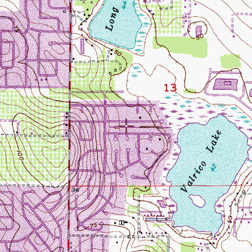 Topographic Map of Camelot, FL
