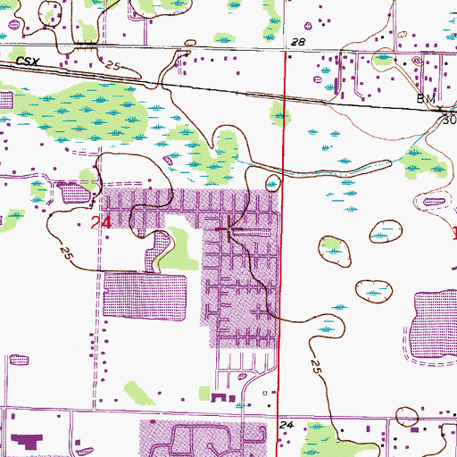 Topographic Map of Cameo Villas, FL