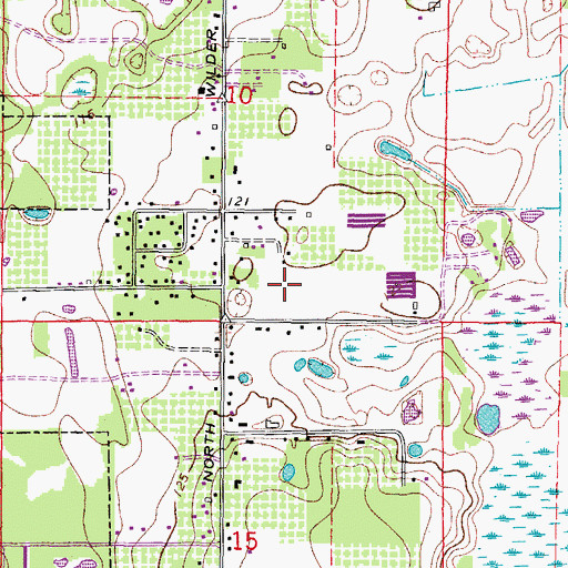 Topographic Map of Cameron Acres, FL