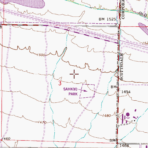 Topographic Map of Desert Ridge, AZ