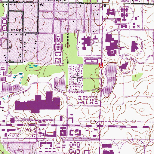 Topographic Map of Campus Hill Park, FL