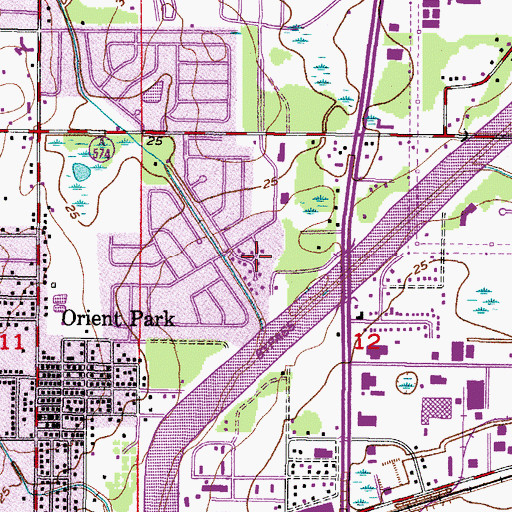 Topographic Map of Candlewood, FL
