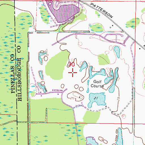 Topographic Map of Canterbury Heights at the Eagles, FL