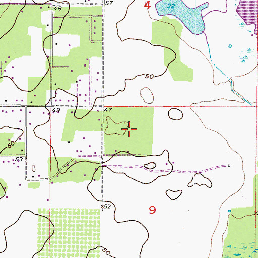 Topographic Map of Canterbury Oaks, FL