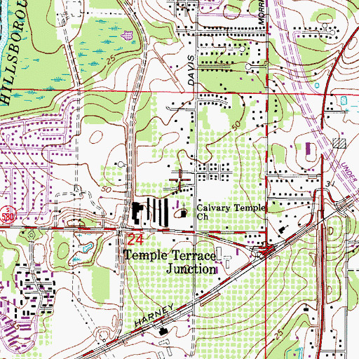 Topographic Map of Capri Manor, FL
