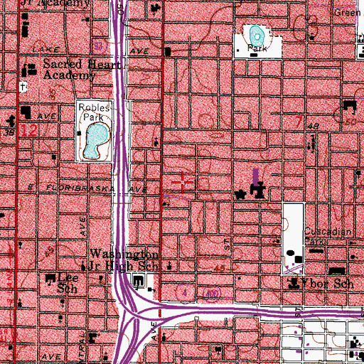 Topographic Map of Carlton Place, FL