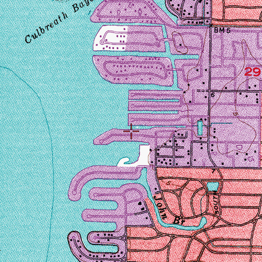 Topographic Map of Carol Shores, FL