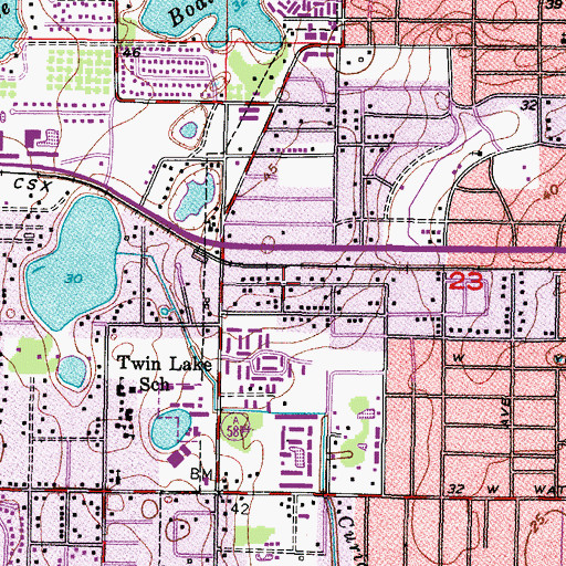 Topographic Map of Carroll City, FL