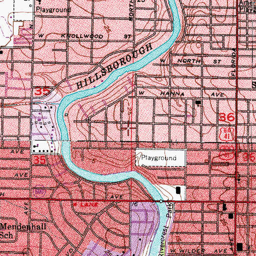 Topographic Map of Cartertown, FL