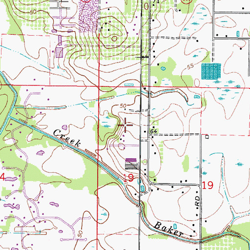 Topographic Map of Caryn Place, FL