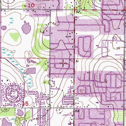 Topographic Map of Casa de Sol, FL