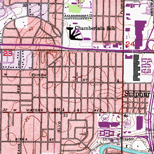 Topographic Map of Casa Loma, FL