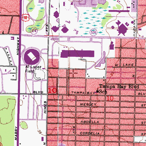 Topographic Map of Castillo Villa, FL