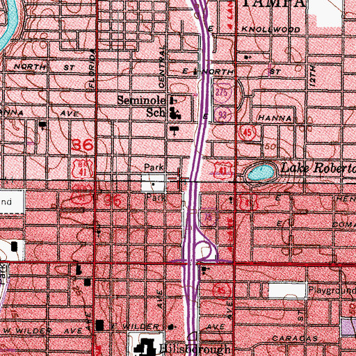 Topographic Map of Cathcarts Square, FL