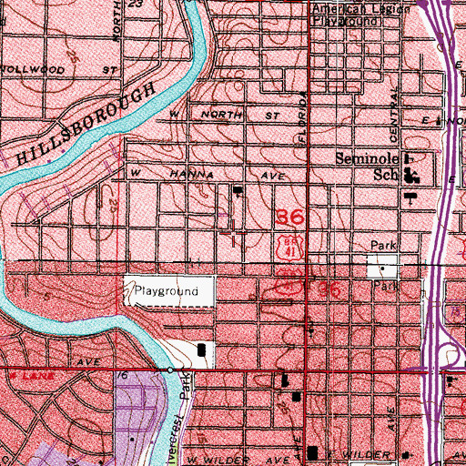Topographic Map of Catherine City, FL