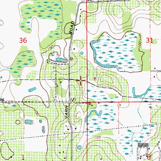 Topographic Map of Cattlemans Cove, FL