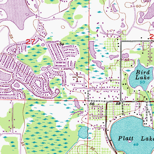 Topographic Map of Cedarwood, FL