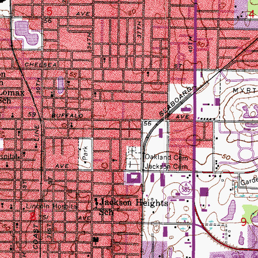 Topographic Map of Central Village, FL