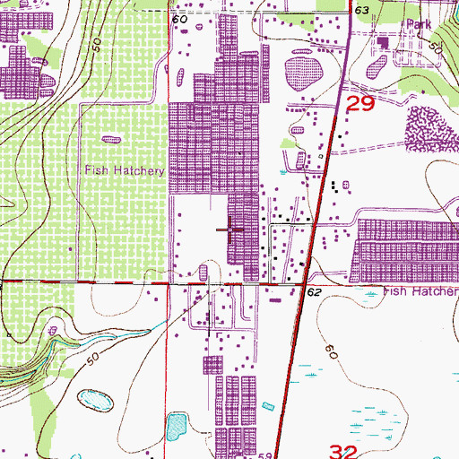 Topographic Map of Chancey Farms, FL