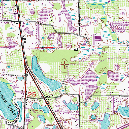 Topographic Map of Chapman Manors, FL