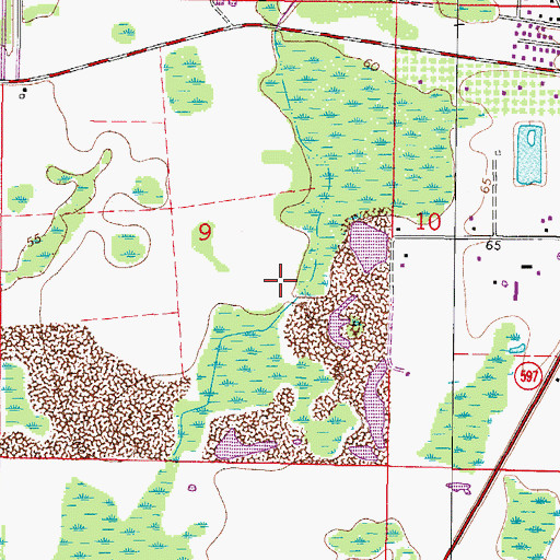Topographic Map of Chateaux Loire, FL