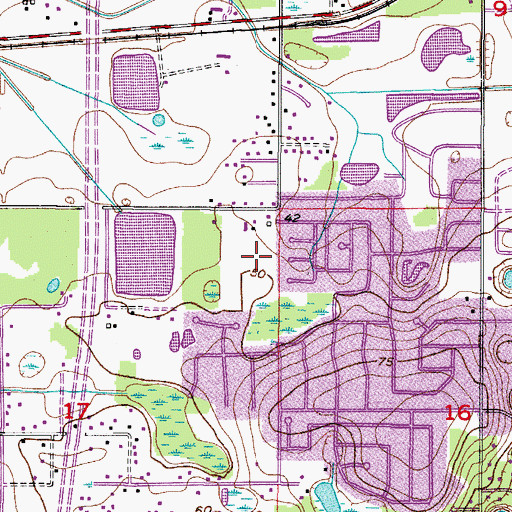 Topographic Map of Chelsea Manor, FL