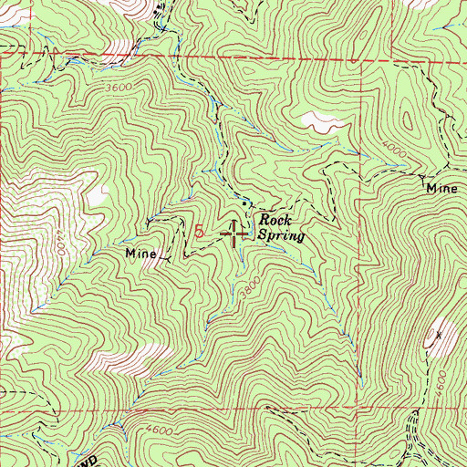 Topographic Map of Rock Spring, CA