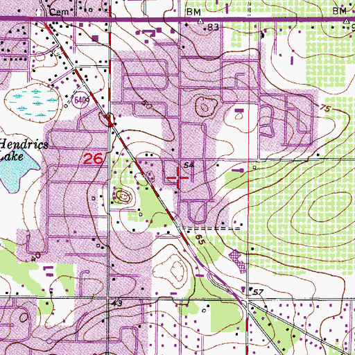 Topographic Map of Childers, FL