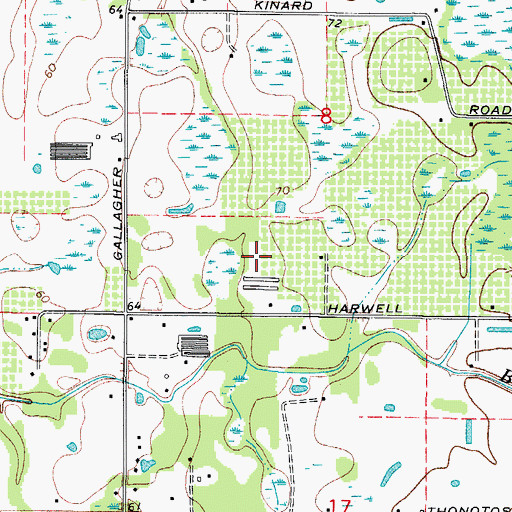 Topographic Map of Cicello Estates, FL